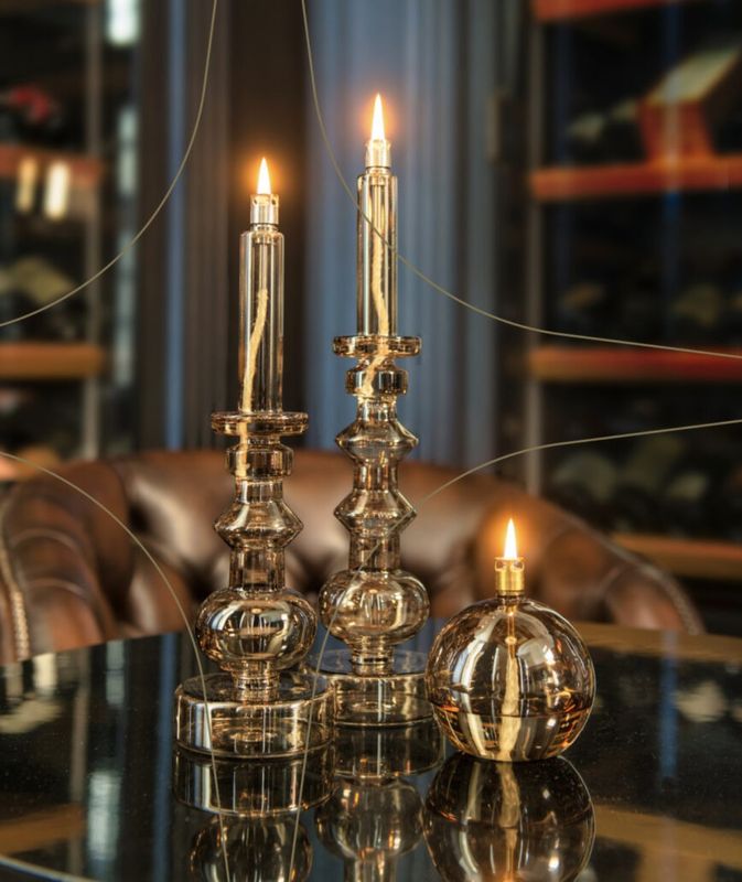 Peri Living OLJELAMPE L Candleholder Champagne