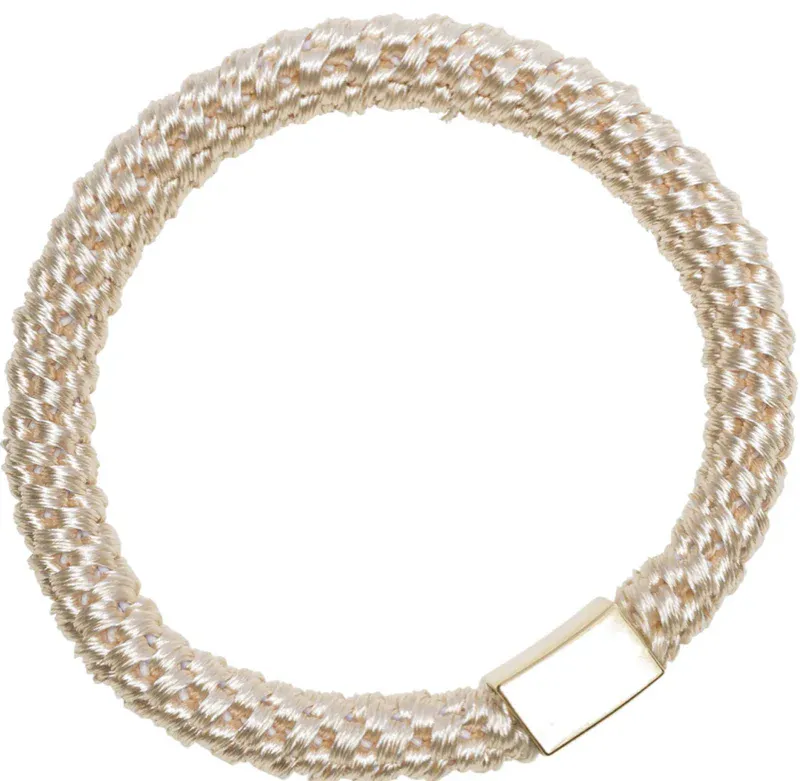 Dark FAT HAIR TIE W/GOLD VANILLA