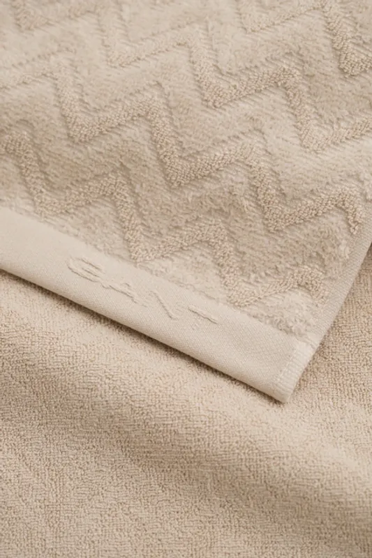 GANT HÅNDKLE Jacquard Faded Beige 50x70