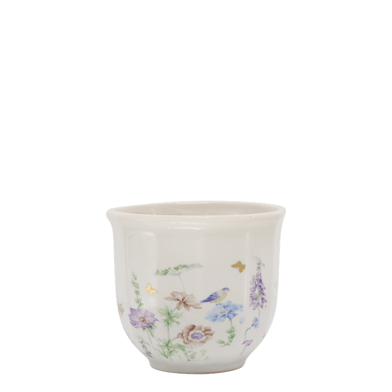 Chic Antique PAPILLON BLOMSTERPOTTE m/blomstermotiv H10cm