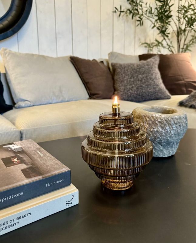 Peri Living OLJELAMPE Twin Champagne-Brass