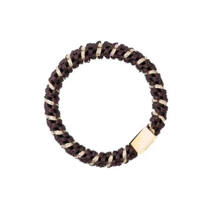 Hovedbilde Dark FAT HAIR TIE W/GOLD ...