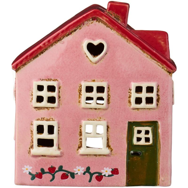 IB Laursen LYSHUS Ebeltoft Rosa m/grønn dør