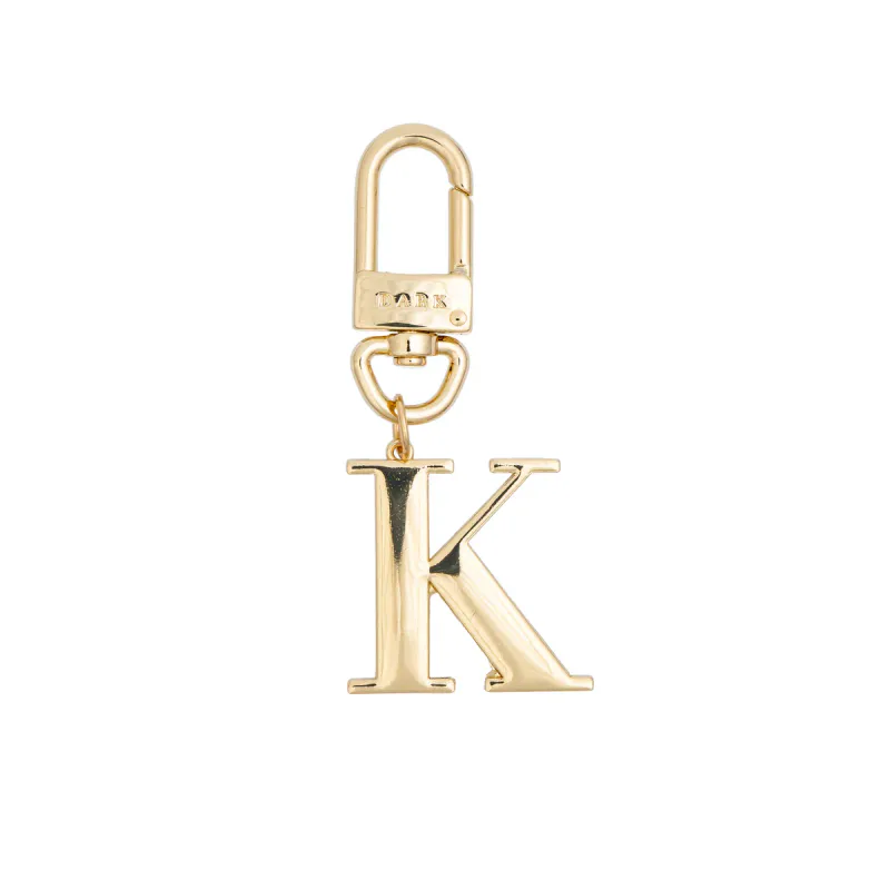 Dark METAL LETTER BAG CHARM